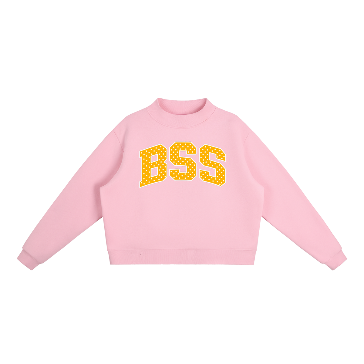 Essential Fleece Mock-Neck Crew Sweatshirt