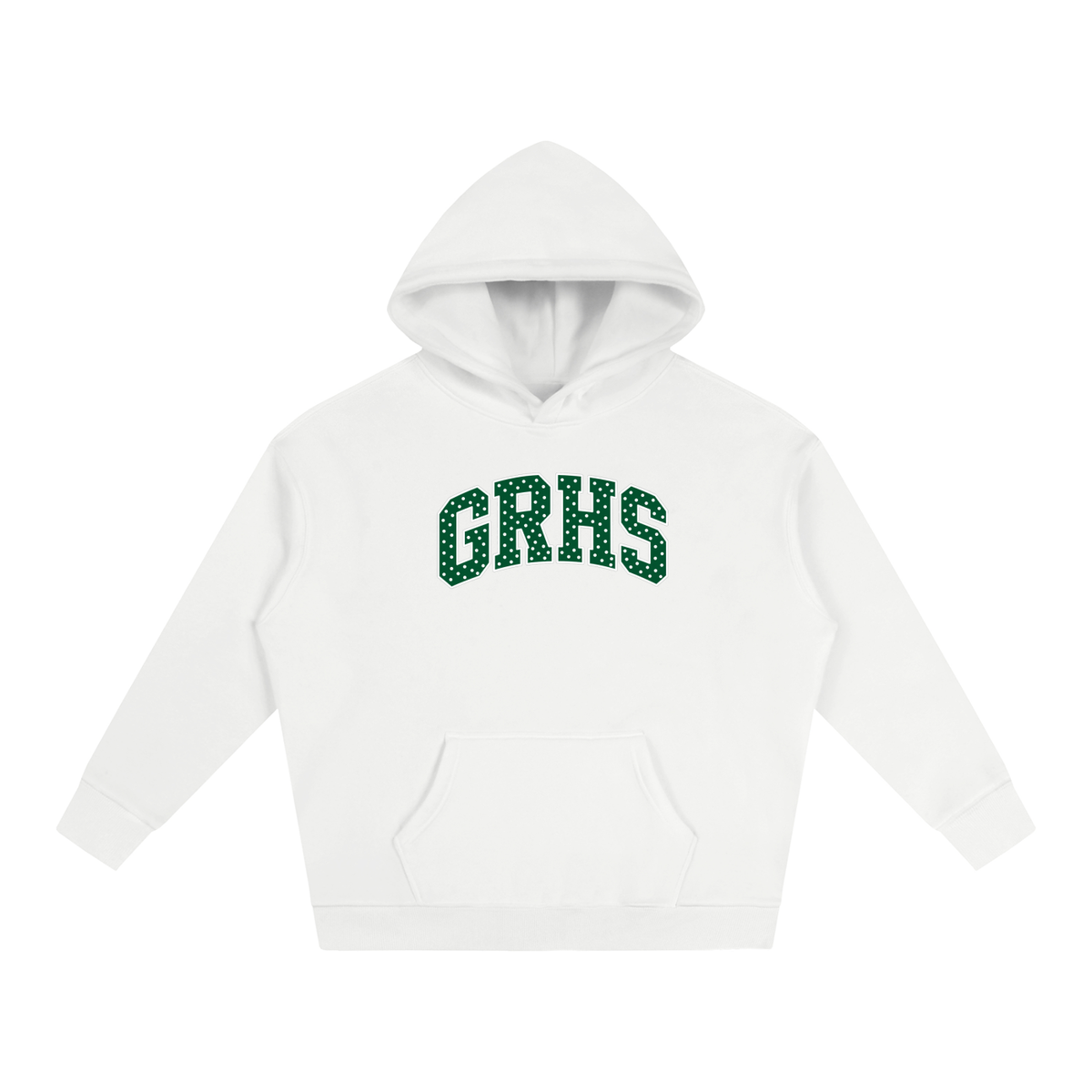 Polka Dot Green River Oversize Fleeced Hoodie