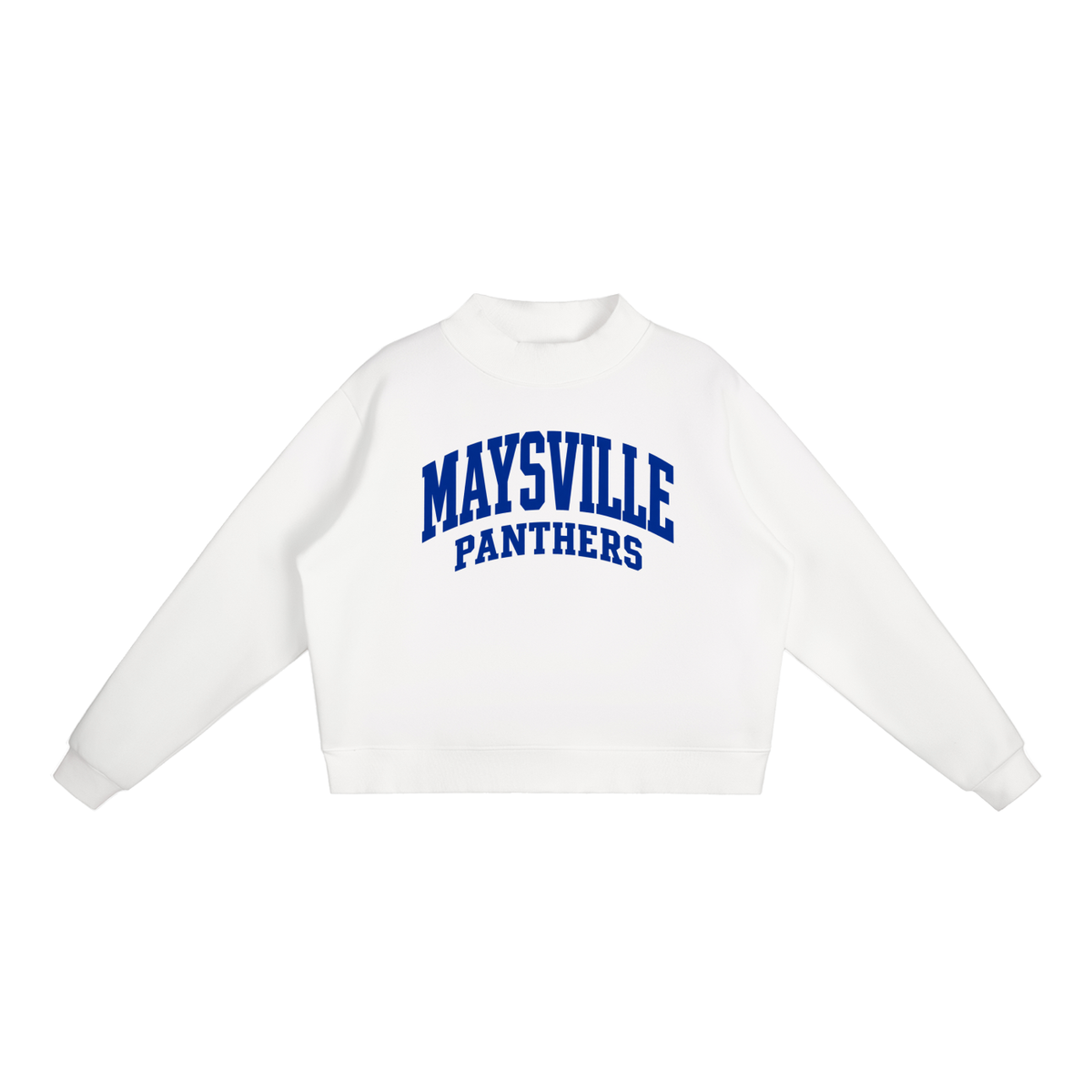 Basic 2 Maysville Essential Fleece Mock-Neck Crew Sweatshirt (printed)