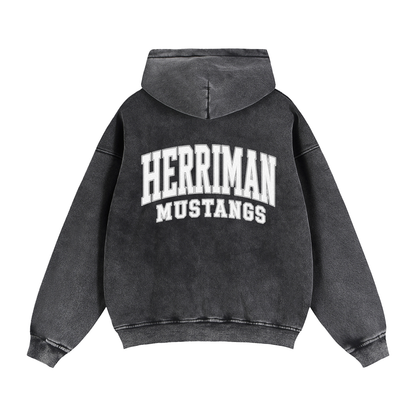 Zip Up Boxy Fleece Hoodie