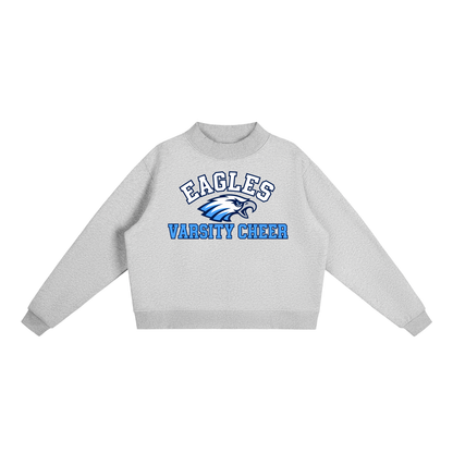 Essential Fleece Mock-Neck Crew Printed Sweatshirt