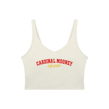 Cursive Cardinal Mooney Women's V-Neck Yoga Sports Bra