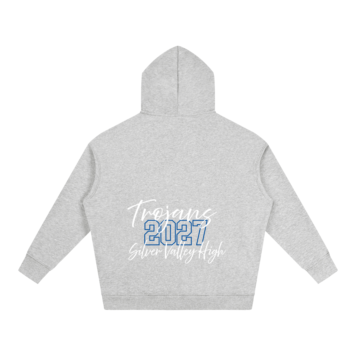 Cursive Front Silver Valley Oversize Fleeced Hoodie