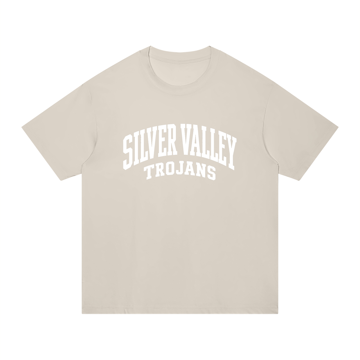 Basic 2 White Silver Valley Unisex Regular Fit Cotton T-Shirt