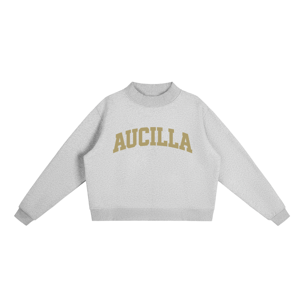 Essential Fleece Mock-Neck Crew Sweatshirt