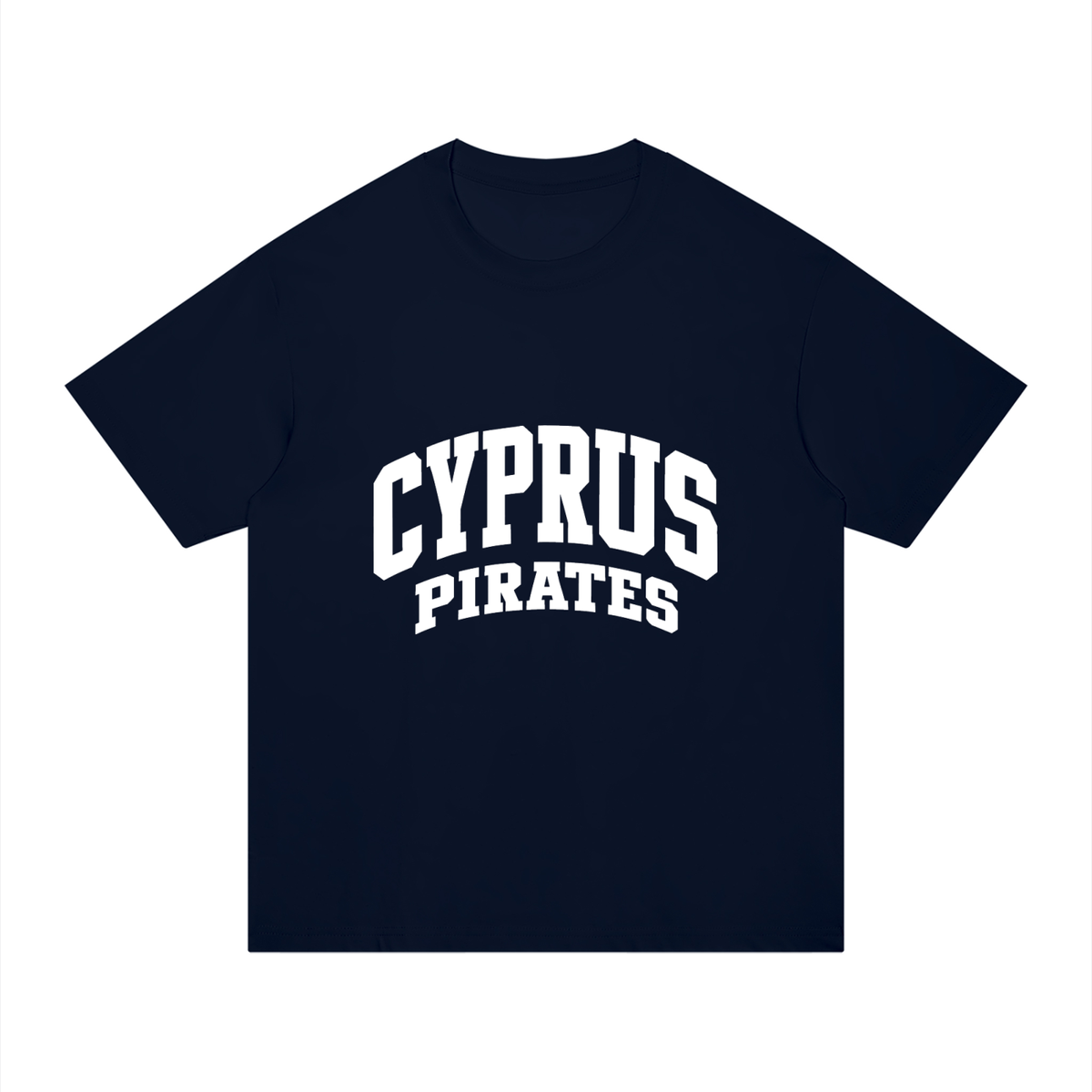 Basic 2 White Cyprus Unisex Regular Fit Cotton T-Shirt