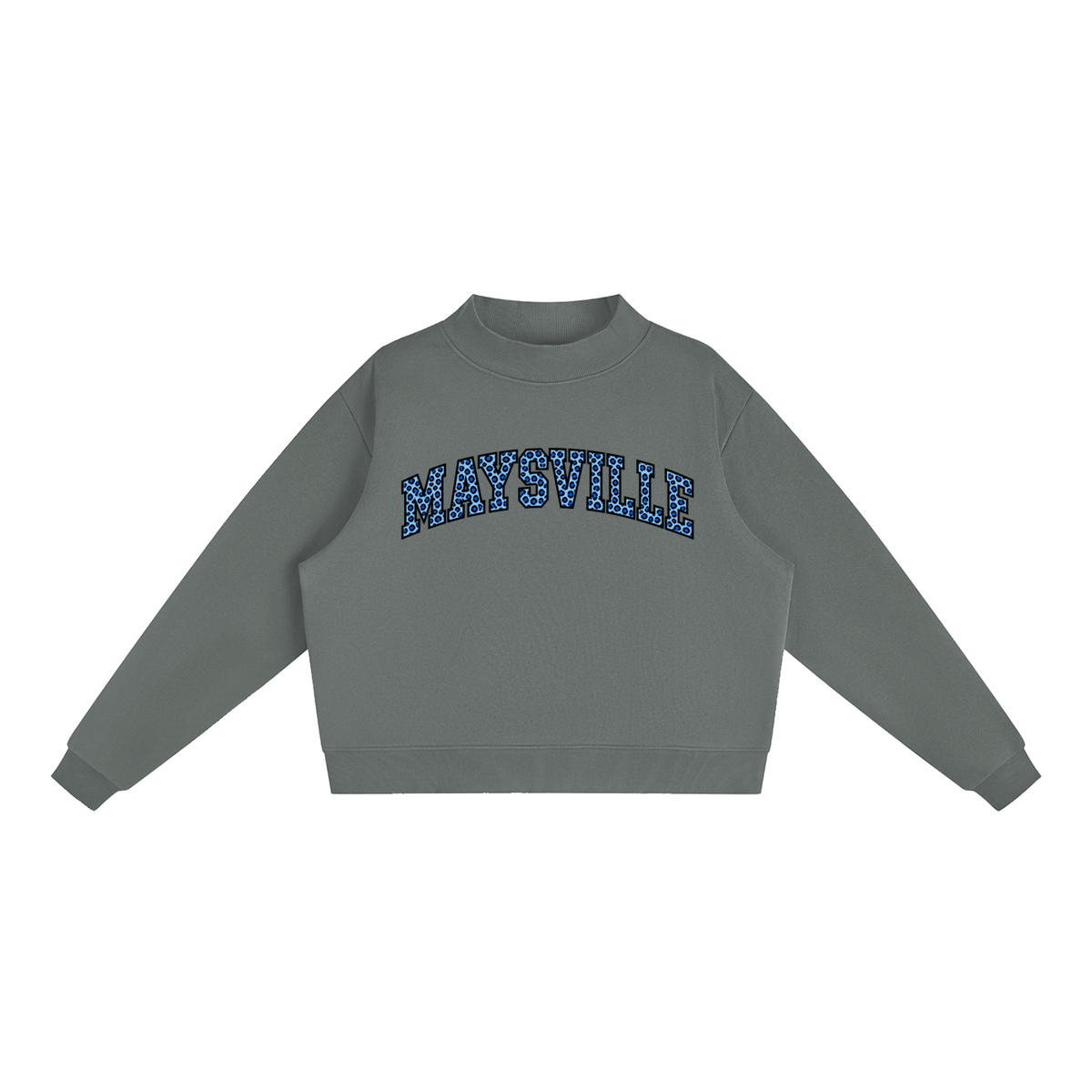 Cheetah Maysville Essential Fleece Mock-Neck Crew Sweatshirt