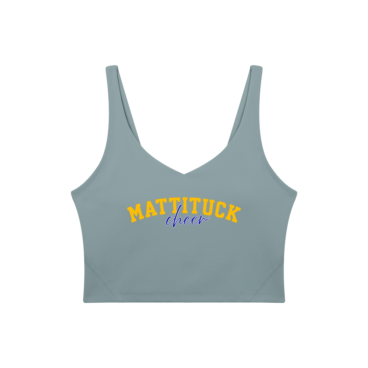 Cursive Mattituck Women's V-Neck Yoga Sports Bra