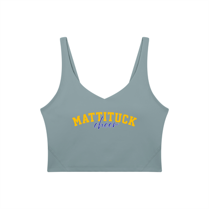 Cursive Mattituck Women's V-Neck Yoga Sports Bra