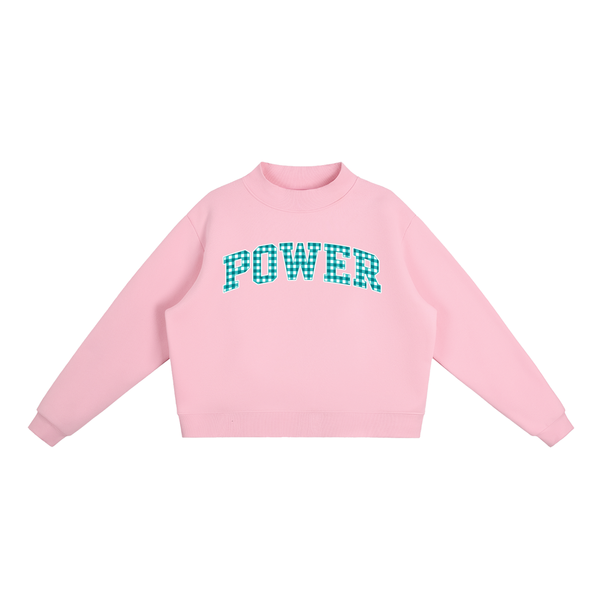 Essential Fleece Mock-Neck Crew Sweatshirt