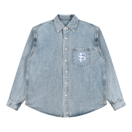 Unisex Vintage Wash Denim Jacket