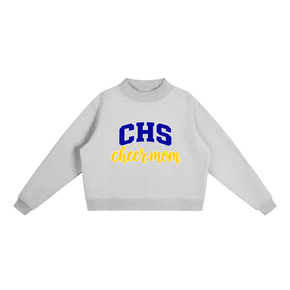 Cheer Mom Cyprus Essential Fleece Mock-Neck Crew Sweatshirt