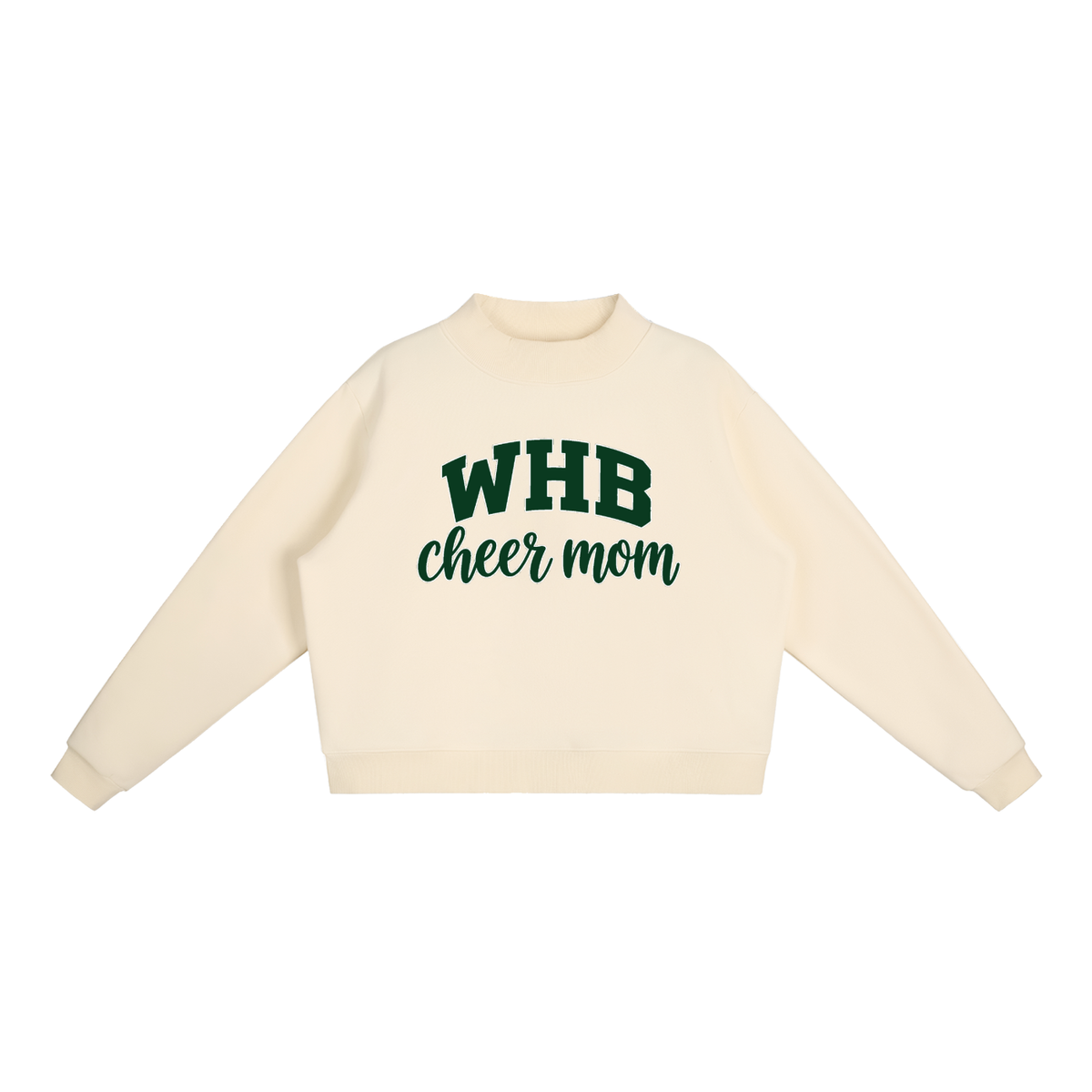 Cheer Mom Westhampton Essential Fleece Mock-Neck Crew Sweatshirt