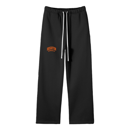Unisex Solid Color Fleece Straight Leg Pants