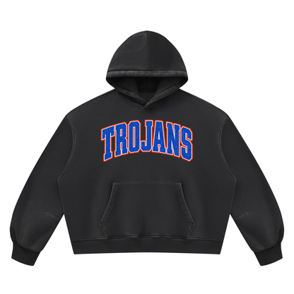 Unisex Vintage Wash Boxy Fleece Hoodie