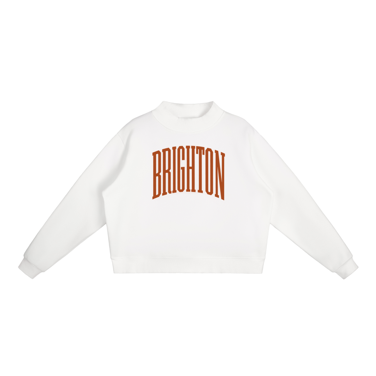 Essential Fleece Mock-Neck Crew Sweatshirt