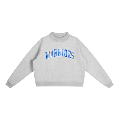 Gingham Taylorsville Essential Fleece Mock-Neck Crew Sweatshirt
