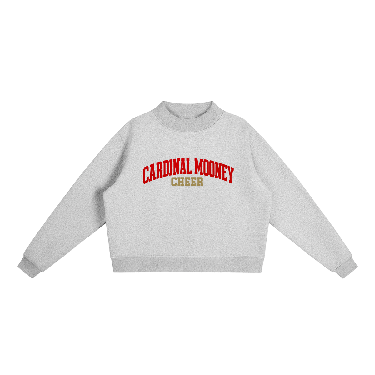 Basic 1 Cardinal Mooney Essential Fleece Mock-Neck Crew Sweatshirt