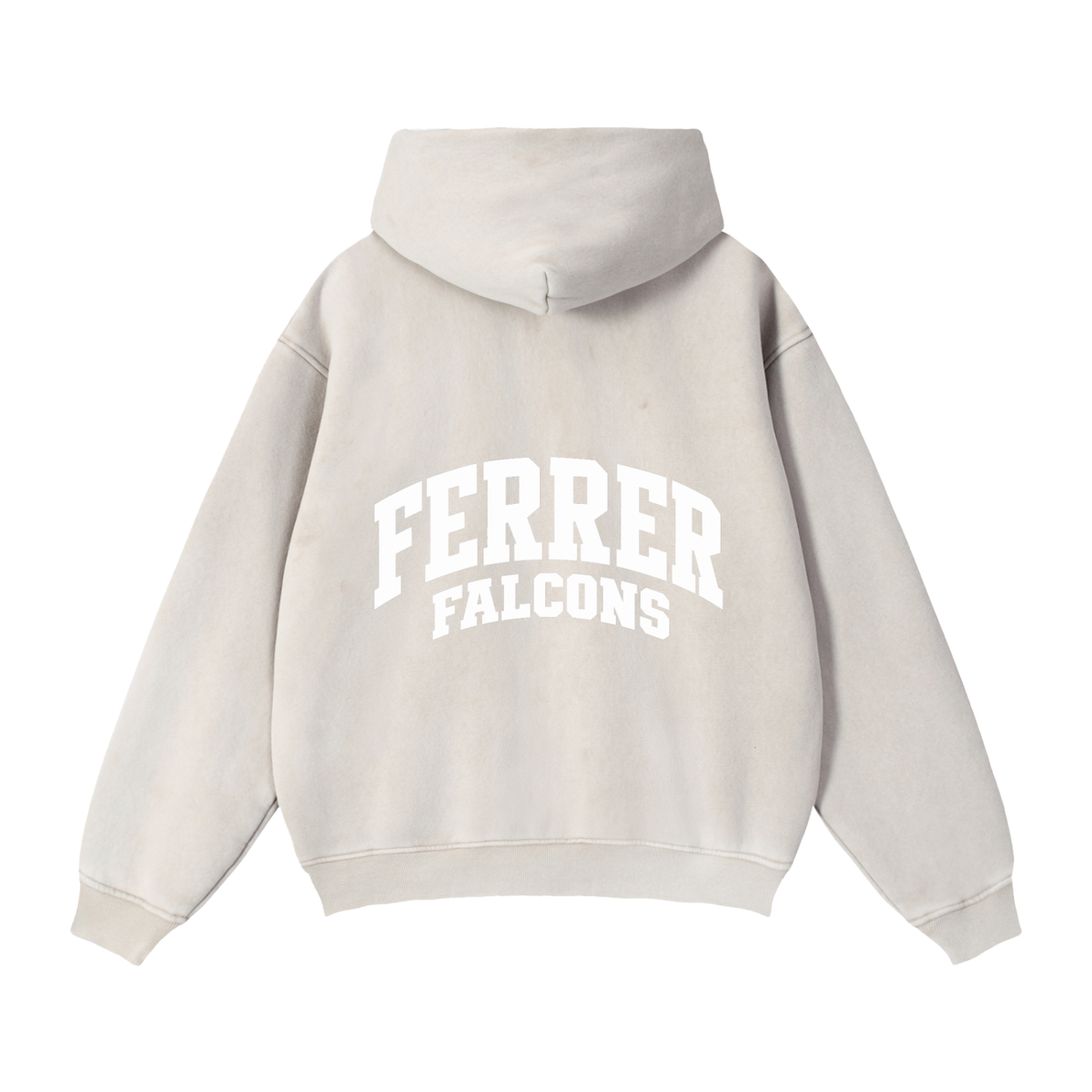 Basic 2 White St Vincent Ferrer Zip-Through Boxy Fleece Hoodie