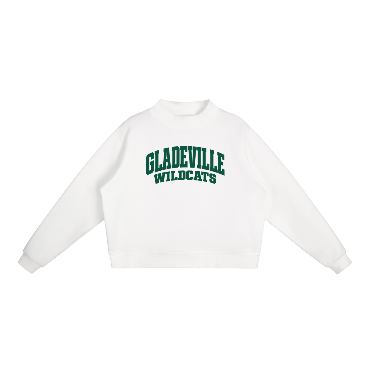 Essential Fleece Mock-Neck Crew Sweatshirt