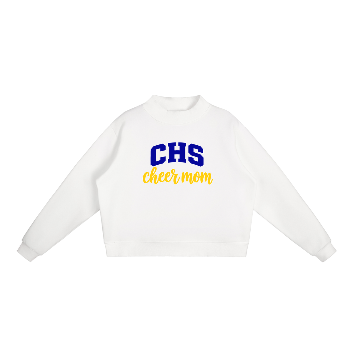 Cheer Mom Cyprus Essential Fleece Mock-Neck Crew Sweatshirt