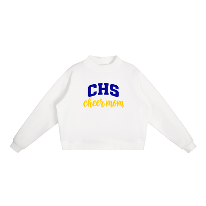 Cheer Mom Cyprus Essential Fleece Mock-Neck Crew Sweatshirt