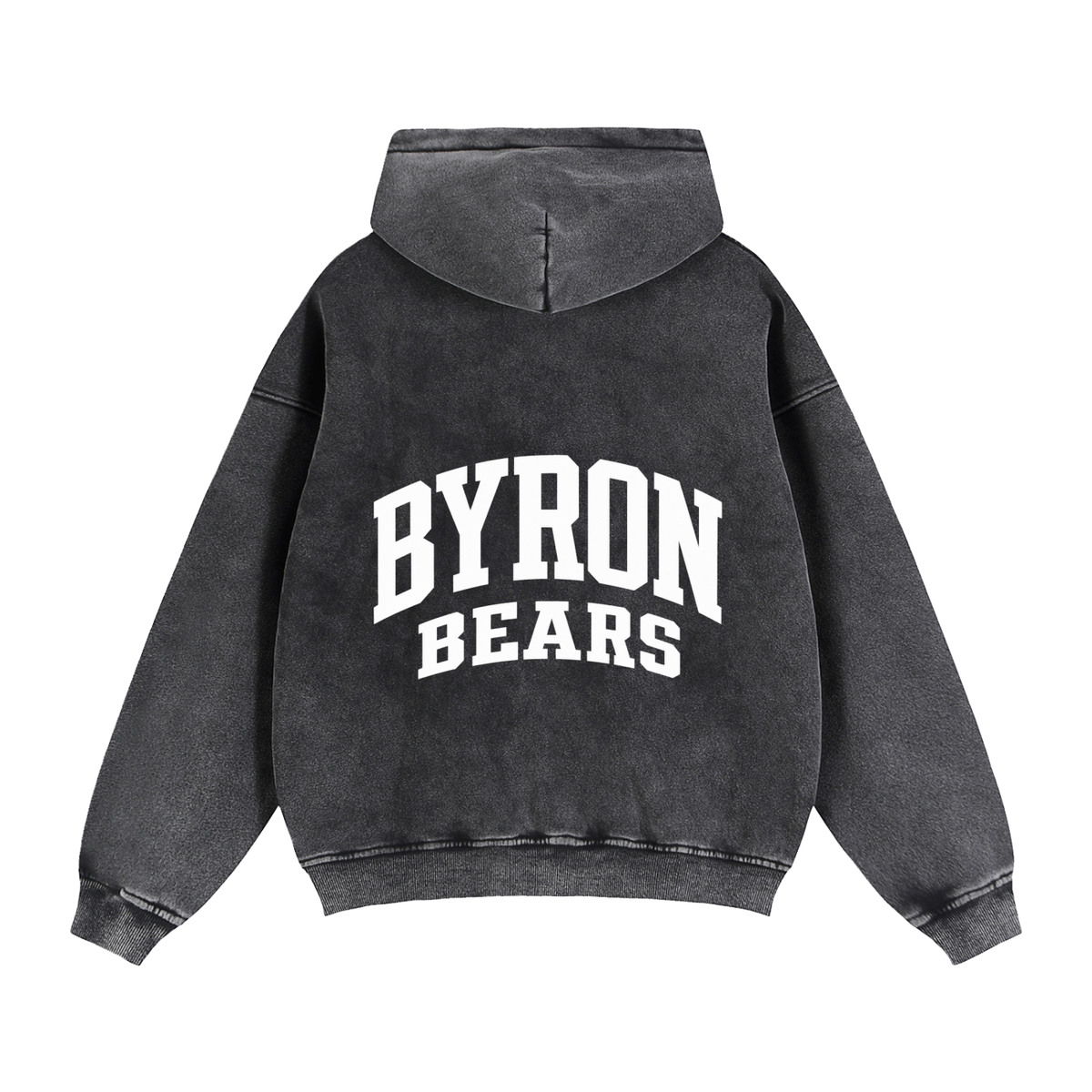 Basic 2 White Byron Zip-Through Boxy Fleece Hoodie