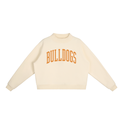 Essential Fleece Mock-Neck Crew Sweatshirt