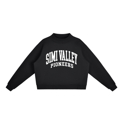 Essential Fleece Mock-Neck Crew Sweatshirt