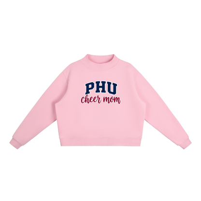 Cheer Mom Palm Harbor Essential Fleece Mock-Neck Crew Sweatshirt (printed)