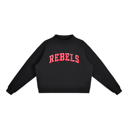 Gingham UNLV Essential Fleece Mock-Neck Crew Sweatshirt (printed)
