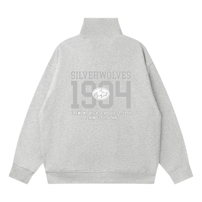 Quarter-Zip Drop Shoulder Sweatshirt