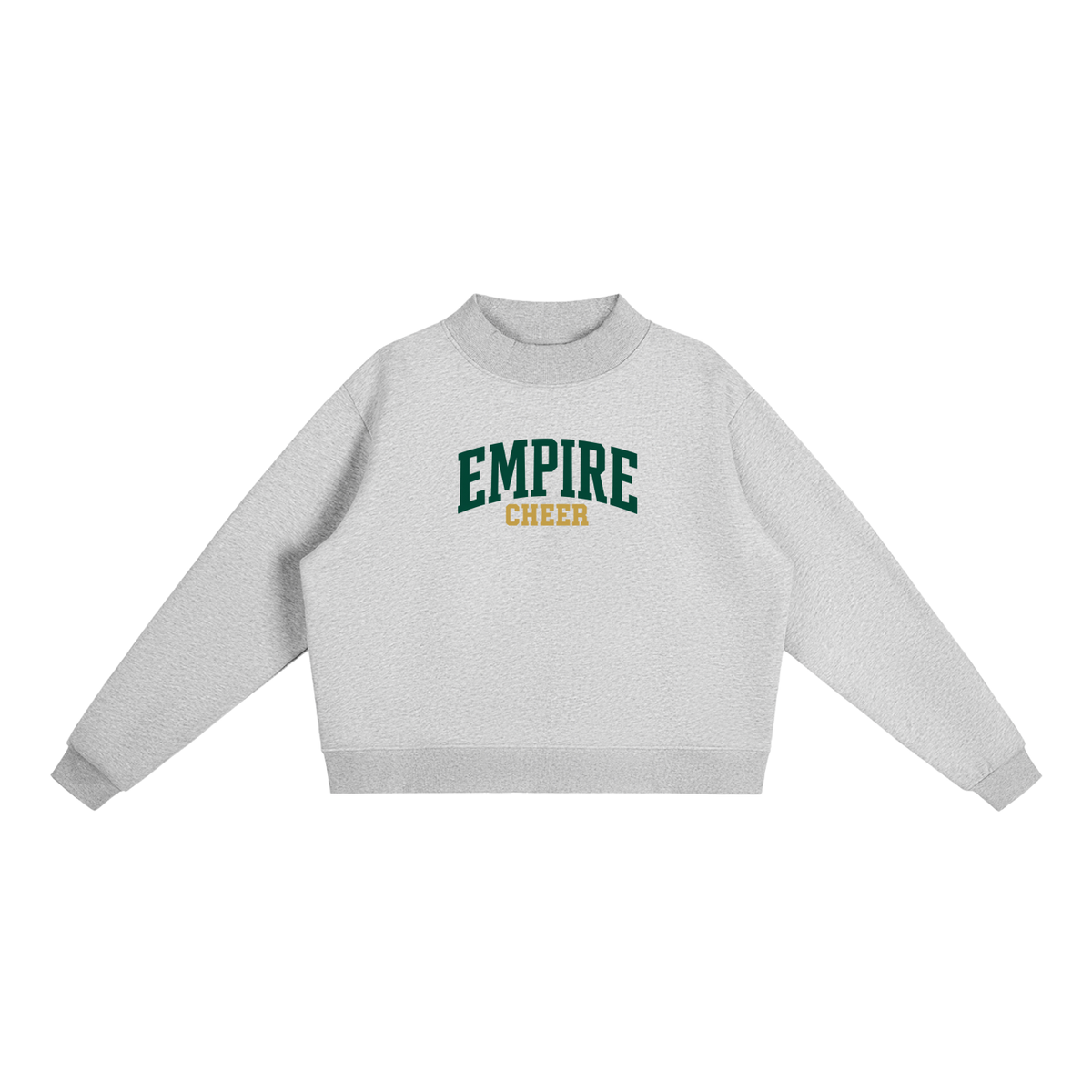 Basic 1 Empire Essential Fleece Mock-Neck Crew Sweatshirt (printed)