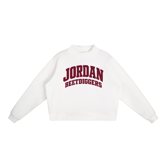 Basic 2 Jordan Essential Fleece Mock-Neck Crew Sweatshirt (printed)