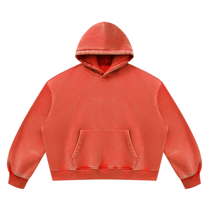 Unisex Vintage Wash Boxy Fleece Hoodie