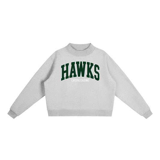 HAWKS Essential Fleece Mock-Neck Crew Sweatshirt