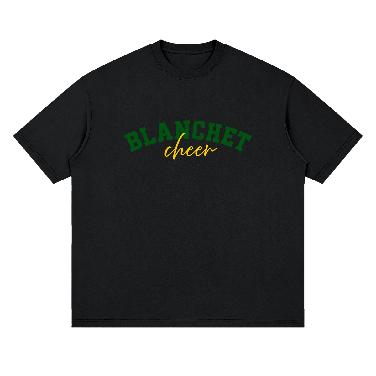 Cursive Blanchet Oversized Drop Shoulder T-Shirt