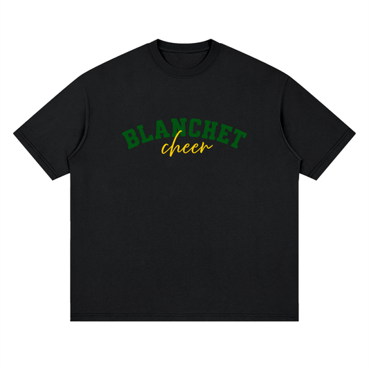 Cursive Blanchet Oversized Drop Shoulder T-Shirt