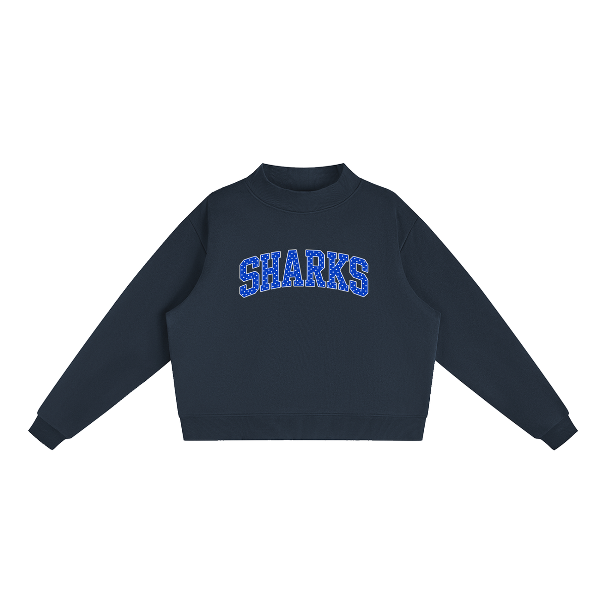 Essential Fleece Mock-Neck Crew Sweatshirt