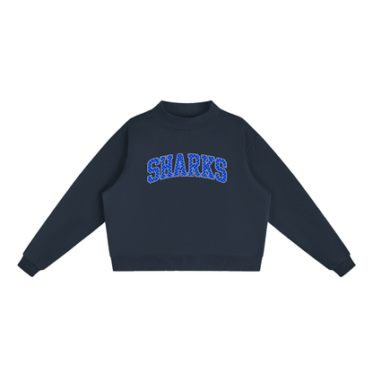 Essential Fleece Mock-Neck Crew Sweatshirt