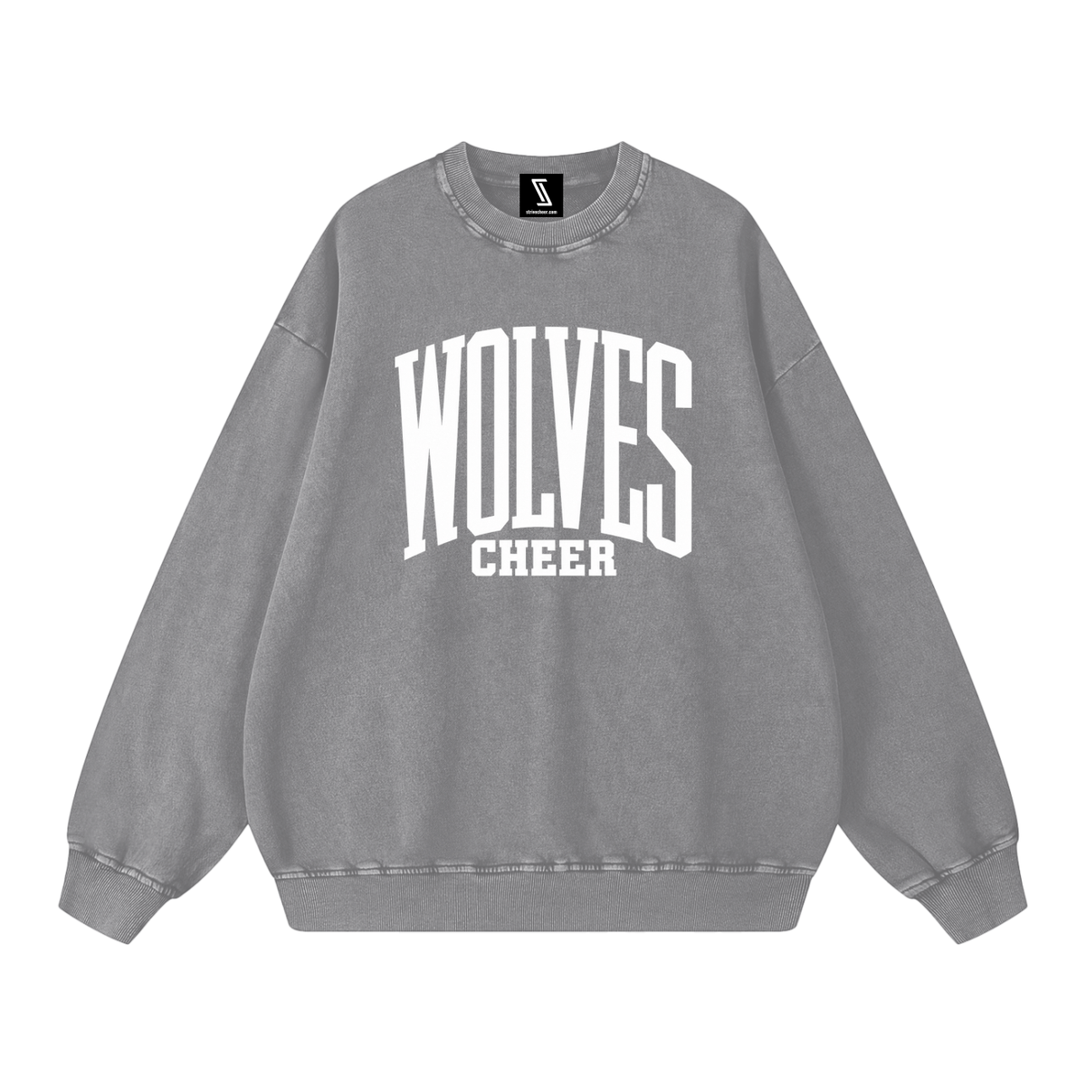 Basic 3 Green River Snow Washed Oversized Sweatshirt