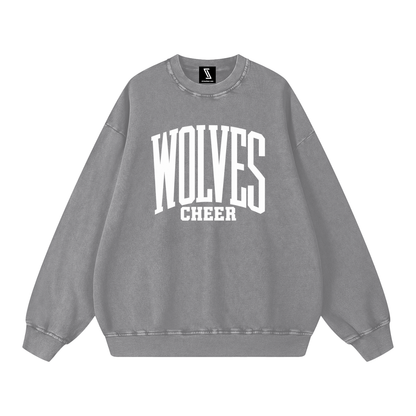 Basic 3 Green River Snow Washed Oversized Sweatshirt