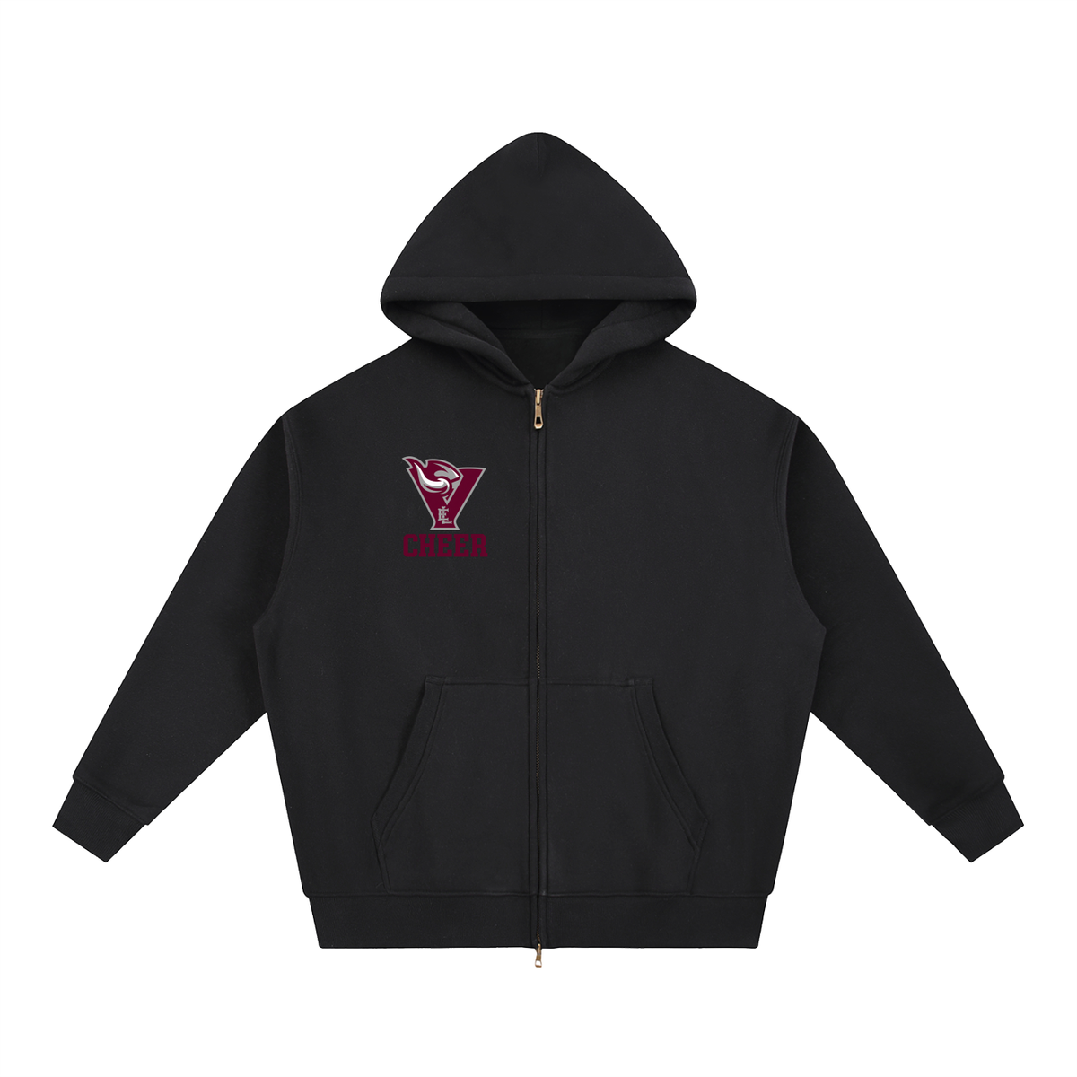 Simple East Lyme Essential Oversized Fleece Boxy Hoodie