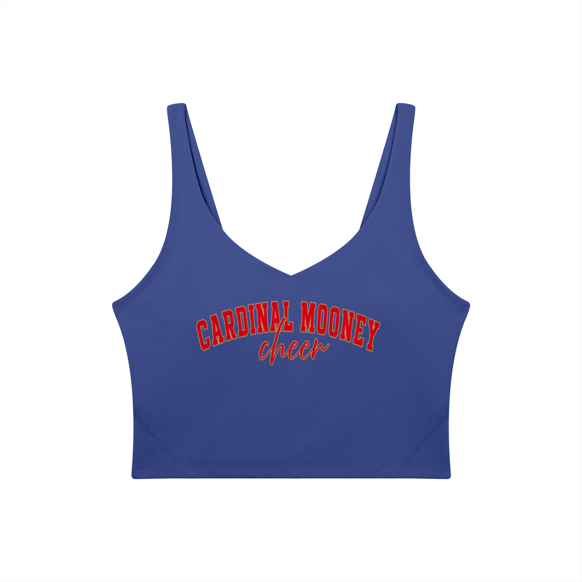 Cursive Cardinal Mooney Women's V-Neck Yoga Sports Bra