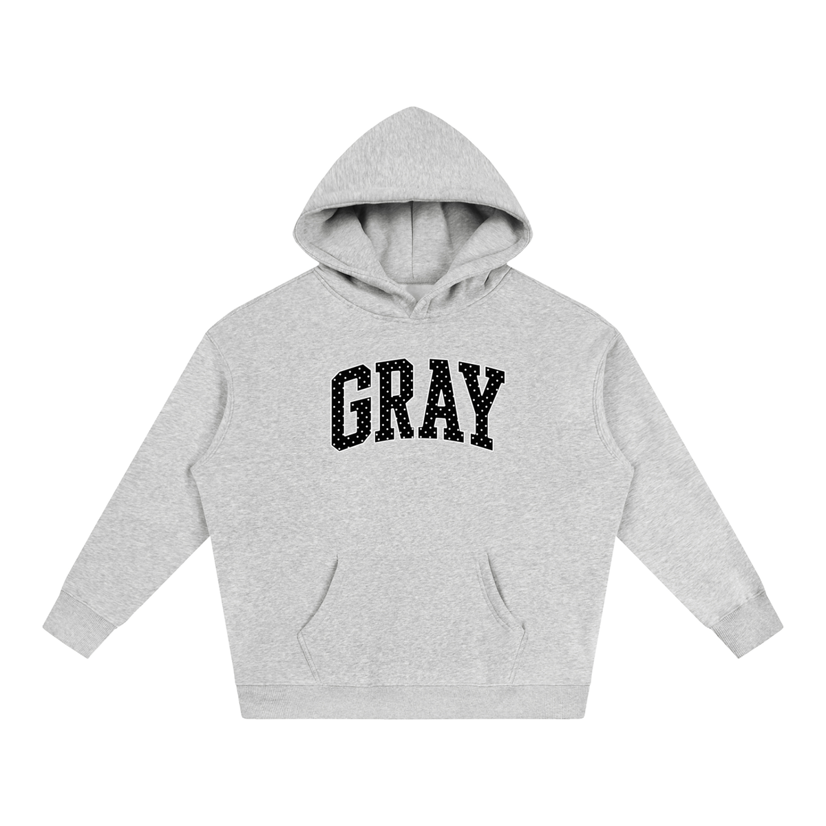 Polka Dot Gray Oversize Fleeced Hoodie