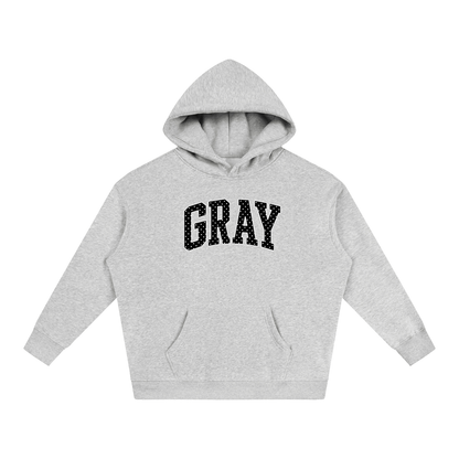 Polka Dot Gray Oversize Fleeced Hoodie