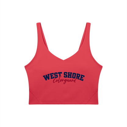 Cursive West Shore Women's V-Neck Yoga Sports Bra
