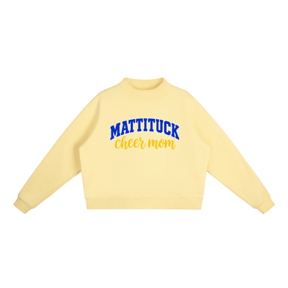 Cheer Mom Mattituck Essential Fleece Mock-Neck Crew Sweatshirt
