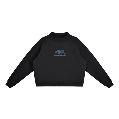 EMBROIDERED Fleece Mock-Neck Crew Sweatshirt
