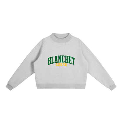 Basic 1 Blanchet Essential Fleece Mock-Neck Crew Sweatshirt (printed)